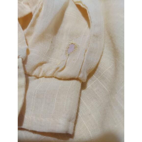 Vintage button up women's long sleeved top Stuffed Shirt Company Yellow - Picture 8 of 8